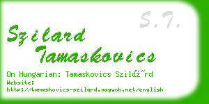 szilard tamaskovics business card